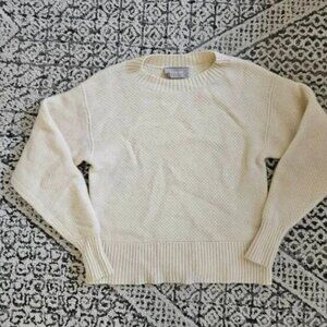 Everlane Cream Cashmere Blend Crew Neck Sweater Size XS